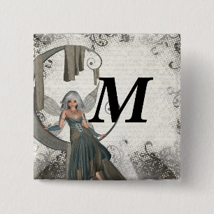 Badge Carré 5 Cm Cute manga fairy