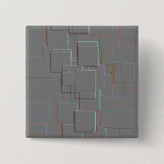 Badge Carré 5 Cm "Cyber gothique" Art géométrique (Devant)