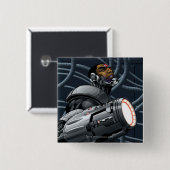 Badge Carré 5 Cm Cyborg & Arme Bust (Devant & derrière)