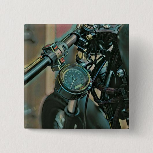 Badge Carré 5 Cm Cycle moteur (Devant)