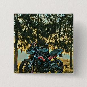 Badge Carré 5 Cm Cycle moteur