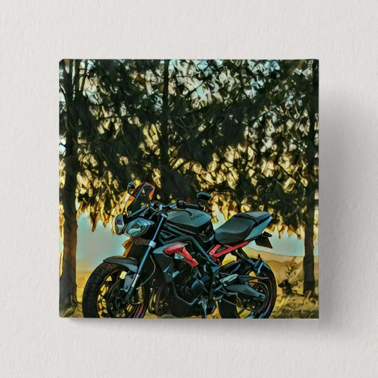 Badge Carré 5 Cm Cycle moteur (Devant)