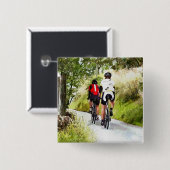 BADGE CARRÉ 5 CM CYCLISME (Devant & derrière)
