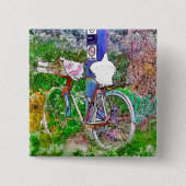 BADGE CARRÉ 5 CM CYCLISME (Devant)