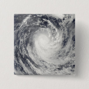 Badge Carré 5 Cm Cyclone René au-dessus de l'océan Pacifique Sud