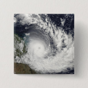 Badge Carré 5 Cm Cyclone tropical au-dessus de l'Australie