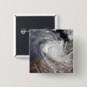 Badge Carré 5 Cm Cyclone tropical Billy sur l'Australie (Devant & derrière)