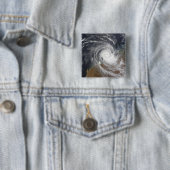 Badge Carré 5 Cm Cyclone tropical Billy sur l'Australie 2 (En situation)