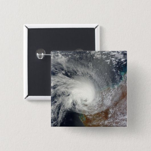 Badge Carré 5 Cm Cyclone tropical Carlos (Devant & derrière)