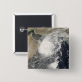 Badge Carré 5 Cm Cyclone tropical Gonu en mer d'Oman (Devant & derrière)