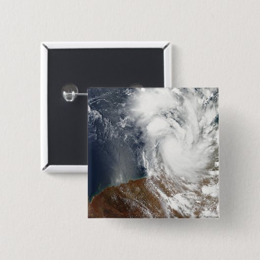 Badge Carré 5 Cm Cyclone tropical Laurence (Devant & derrière)