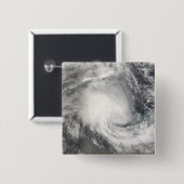 Badge Carré 5 Cm Cyclone tropical Nicholas approchant l'Australie (Devant & derrière)