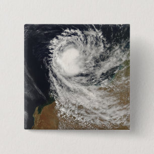 Badge Carré 5 Cm Cyclone tropical Ophélie en Australie