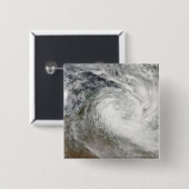 Badge Carré 5 Cm Cyclone tropical Paul sur Australie 2 (Devant & derrière)