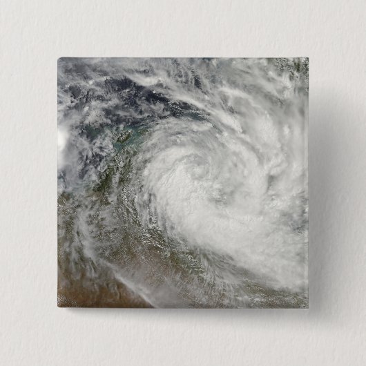Badge Carré 5 Cm Cyclone tropical Paul sur Australie 2 (Devant)