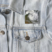 Badge Carré 5 Cm Cyclone tropical Paul sur l'Australie (En situation)