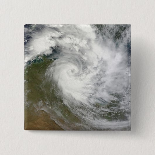 Badge Carré 5 Cm Cyclone tropical Paul sur l'Australie (Devant)