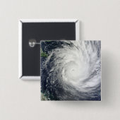 Badge Carré 5 Cm Cyclone tropical Yasi (Devant & derrière)