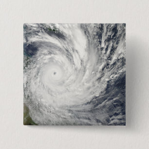 Badge Carré 5 Cm Cyclone tropical Yasi sur l'Australie