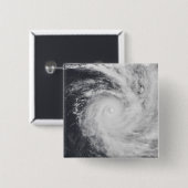 Badge Carré 5 Cm Cyclone Zoe dans l'océan Pacifique Sud (Devant & derrière)