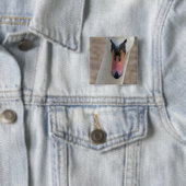 Badge Carré 5 Cm Cygne (En situation)