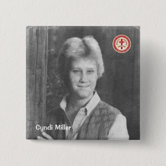 Badge Carré 5 Cm Cyndi Miller (Devant)