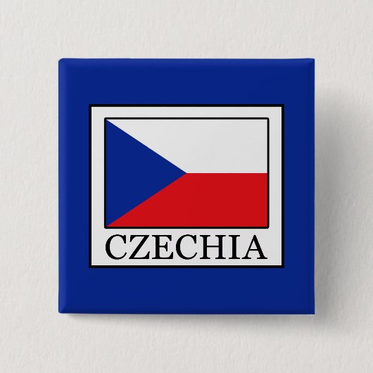 Badge Carré 5 Cm Czechia (Devant)