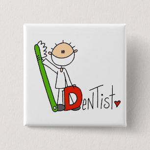 Badge Carré 5 Cm D est pour Dentiste