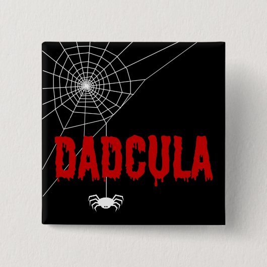 Badge Carré 5 Cm Dadcula Red Driving Police Spider Web (Devant)