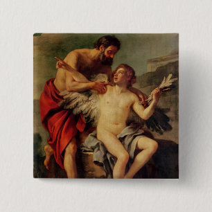Badge Carré 5 Cm Daedalus attachant les ailes d'Icare, c.1754