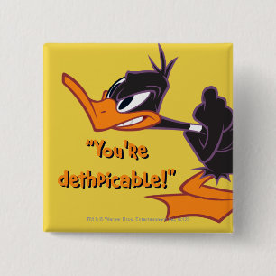 Badge Carré 5 Cm DAFFY DUCK™ Prêt à se Battre