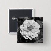 Badge Carré 5 Cm Dahlia 'David Howard' B&W (Devant & derrière)