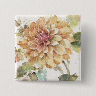 Badge Carré 5 Cm Dahlia orange