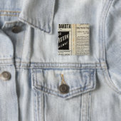 Badge Carré 5 Cm Dakota central (En situation)