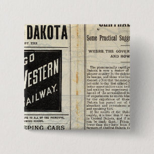 Badge Carré 5 Cm Dakota central