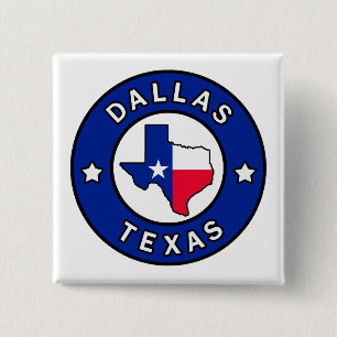 Badge Carré 5 Cm Dallas Texas