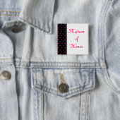 Badge Carré 5 Cm Dame de honneur (En situation)