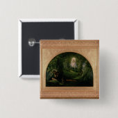 Badge Carré 5 Cm Dame Sans Merci de belle de La (Devant & derrière)