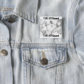 Badge Carré 5 Cm Dames de Hitsquad : Gris (En situation)