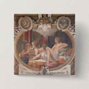 Badge Carré 5 Cm Danae recevant la douche de l'or