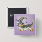 Badge Carré 5 Cm Dandie Witch (Devant & derrière)