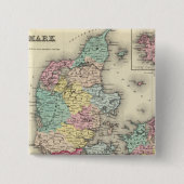 Badge Carré 5 Cm Danemark 11 (Devant)