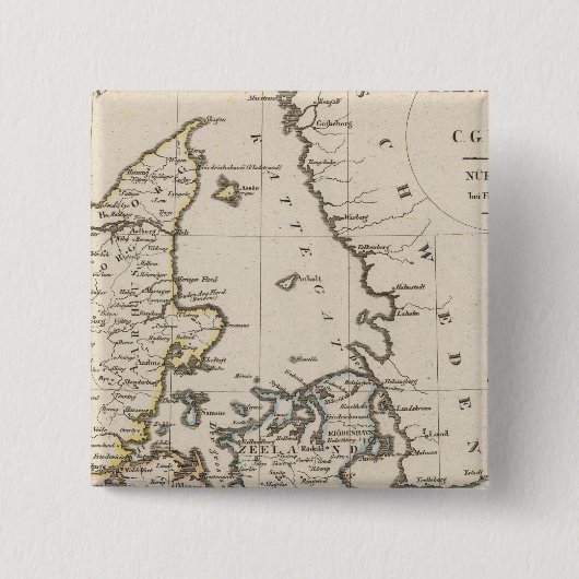 Badge Carré 5 Cm Danemark 6 (Devant)