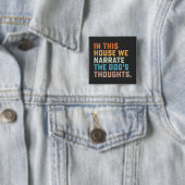 Badge Carré 5 Cm Dans cette Assemblée, nous rapportons les pensées  (En situation)
