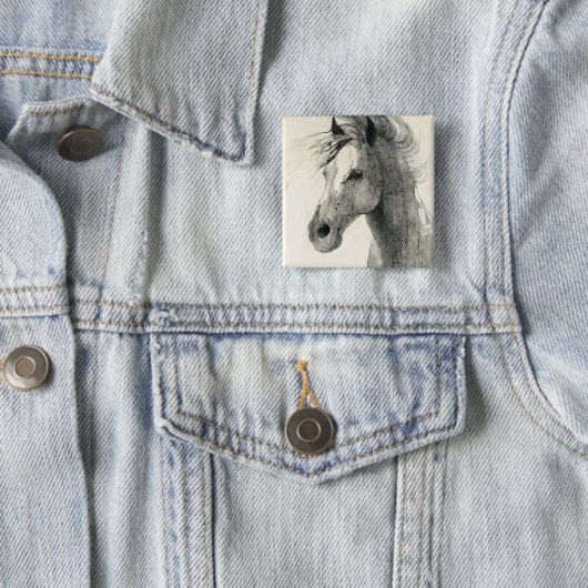 Badge Carré 5 Cm Dans le vent II (En situation)