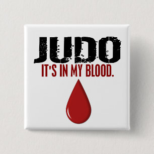 Badge Carré 5 Cm Dans mon JUDO de sang