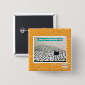 Badge Carré 5 Cm Dans notre Continuum de temps spatial (Devant & derrière)