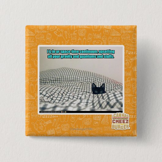 Badge Carré 5 Cm Dans notre Continuum de temps spatial (Devant)