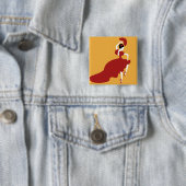Badge Carré 5 Cm Danseur flamenco (En situation)
