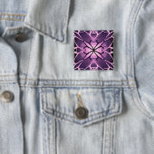 Badge Carré 5 Cm Danseuse (Violet) (En situation)